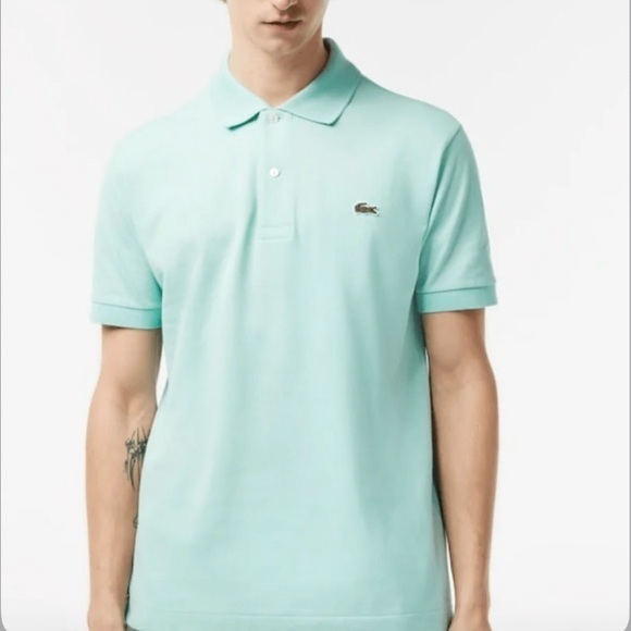 NWT Men’s Lacoste Classic Fit Polo Shirt in Turquoise Green Size 5 / US Size L